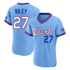Atlanta Braves #27 Austin Riley Player Powder Blue Fedasgoge 2026 City Connect T-shirt Limited Elite Home Game Stitched Jerseys