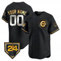 Custom Chicago Cubs 2024 Spring Training Patch Vapor Premier Limited Jersey V2 ¨C All Stitched-Black Fedasgoge