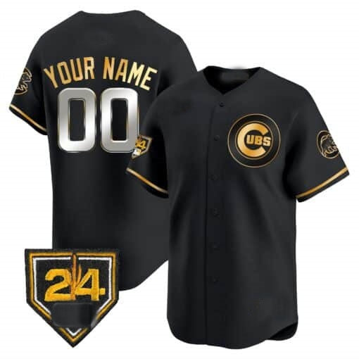 Custom Chicago Cubs 2024 Spring Training Patch Vapor Premier Limited Jersey V2 ¨C All Stitched-Black Fedasgoge