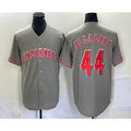 Cincinnati Reds #44 Elly De La Cruz Grey Fedasgoge Cool Base Stitched Jersey 2