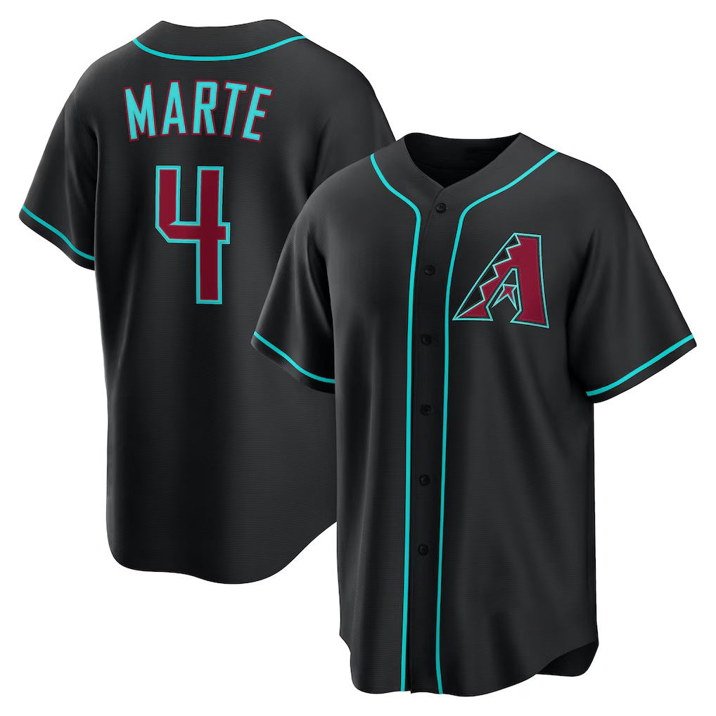 Arizona Diamondbacks #4 Ketel Marte Black Fedasgoge Alternate Replica Jersey