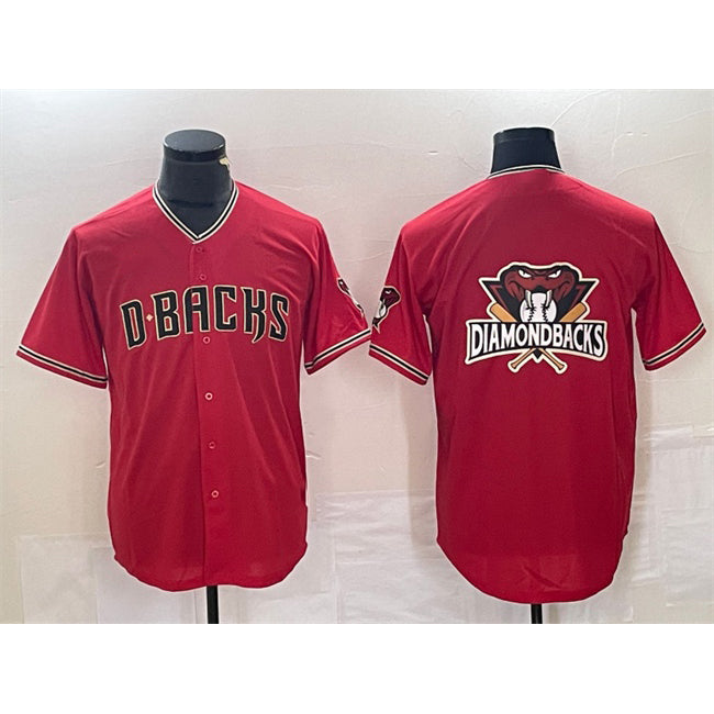 Arizona Diamondbacks Red Fedasgoge Team Big Logo Cool Base Stitched Jersey 2