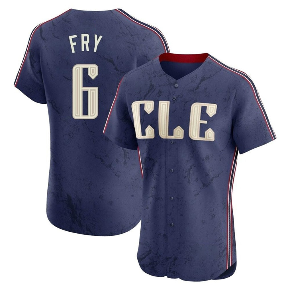 Cleveland Guardians #6 David Fry Player Navy Fedasgoge City Connect Limited Elite Home Stitched Jerseys