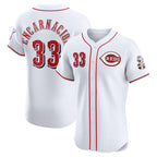 Cincinnati Reds #33 Christian Encarnacion-Strand White Fedasgoge Home Elite Jersey