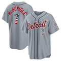 Detroit Tigers #7 Kevin McGonigle Gray Fedasgoge USA 250 Fourth of July Road Stadium Jersey