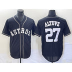 Houston Astros #27 Jose Altuve Black Fedasgoge Cool Base Stitched Jersey
