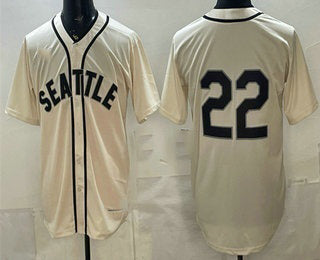 Seattle Mariners #22 Bryan Woo Cream Fedasgoge Alternate Stitched Jersey