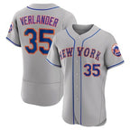 New York Mets #35 Justin Verlander Gray Fedasgoge Flex Base Stitched Jersey