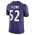 B.Ravens #52 Ray Lewis Purple Fedasgoge Vapor F.U.S.E. Stitched Retired Limited Jersey