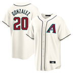 Arizona Diamondbacks #20 Luis Gonzalez Player Cream Fedasgoge Home Game Stitched Jerseys