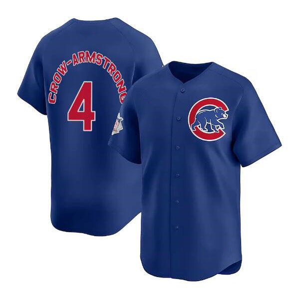 Chicago Cubs #4 Pete Crow-Armstrong Royal Fedasgoge Limited Stitched Jersey