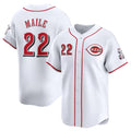 Cincinnati Reds #22 Luke Maile White Fedasgoge Home Limited Stitched Jersey