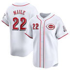 Cincinnati Reds #22 Luke Maile White Fedasgoge Home Limited Stitched Jersey