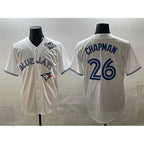 Toronto Blue Jays #26 Matt Chapman White Fedasgoge 2025 World Series Home Cool Base Stitched Jersey