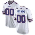 Custom B.Bills White Fedasgoge Game Jersey