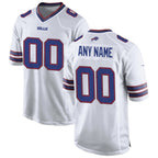 Custom B.Bills White Fedasgoge Game Jersey