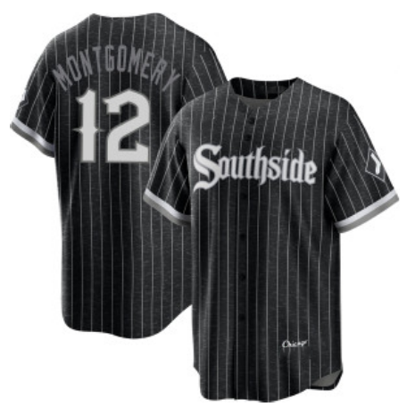 Chicago White Sox #12 Colson Montgomery Black Fedasgoge City Connect Cool Base Stitched Jersey