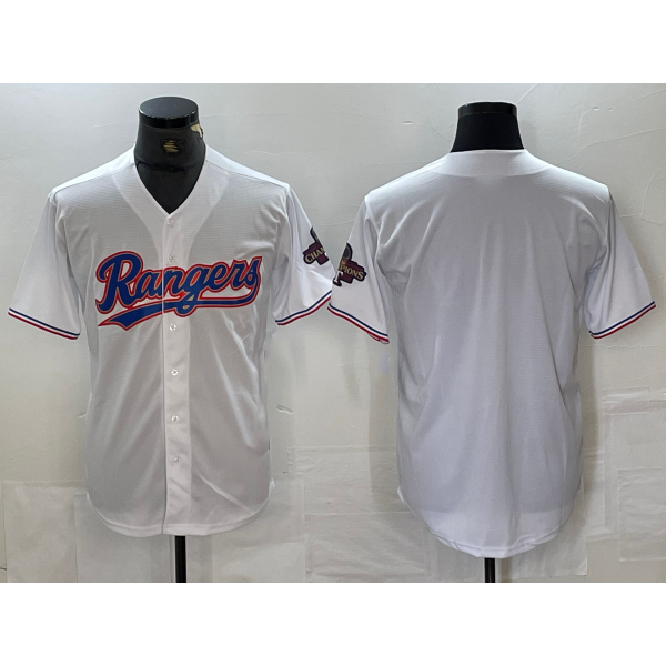 Texas Rangers Bank White Fedasgoge 2023 World Series Champions Cool Base Jersey