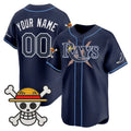 Custom Tampa Bay Rays x One Piece Navy Fedasgoge Vapor Premier Limited Jersey - Stitched