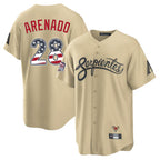 Arizona Diamondbacks #28 Nolan Arenado Player Tan Fedasgoge USA 250 Fourth of July Home Game Stitched Jerseys