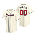 Custom Atlanta Braves Cream Fedasgoge 2020 Stitched Cool Base Jersey