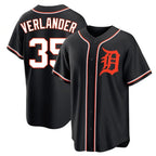 Detroit Tigers #35 Justin Verlander Player Black Fedasgoge Fashion Out Home Game Stitched Jerseys