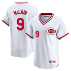 Cincinnati Reds #9 Matt McLain Player White Fedasgoge Cooperstown Collection Limited T-shirt Home Stitched Jerseys