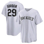 Colorado Rockies #29 Tanner Gordon White Fedasgoge Home Replica Jersey