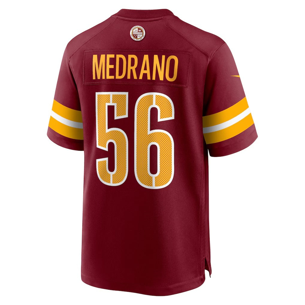 W.Commanders #56 Kain Medrano Burgundy Fedasgoge Team Game Jersey
