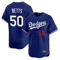 Los Angeles Dodgers #50 Mookie Betts Player Royal Fedasgoge Limited Home Stitched Jerseys