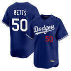 Los Angeles Dodgers #50 Mookie Betts Player Royal Fedasgoge Limited Home Stitched Jerseys