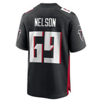 A.Falcons #69 Jack Nelson Black Fedasgoge Team Game Jersey