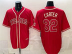 Texas Rangers #32 Evan Carter Red Fedasgoge 2026 City Connect Stadium Stitched Jersey
