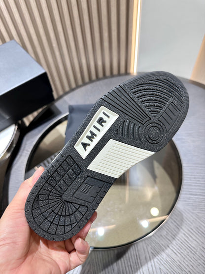 Amiri Leather Low-Top Fashion Sneakers - Casual Sports Shoes