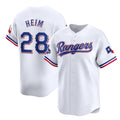 Texas Rangers #28 Jonah Heim White Fedasgoge 2023 World Series Champions Stitched Jersey