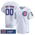 Custom Chicago Cubs Active Player White Fedasgoge 'Ryne Sandberg Tribute' Vapor Limited V3 Stitched Jersey
