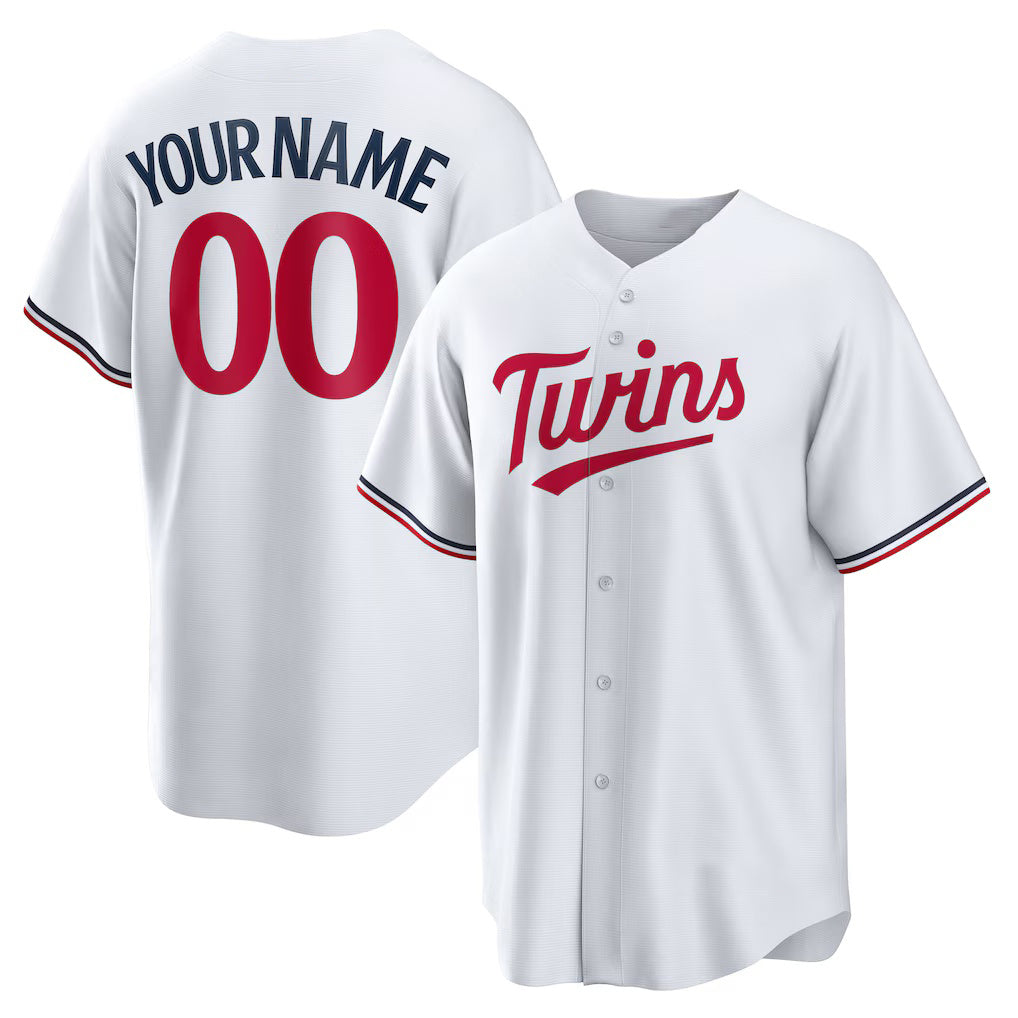 Custom Minnesota Twins White Fedasgoge Home Replica Jersey