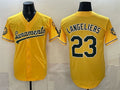 Oakland Athletics #23 Shea Langeliers 2026 Yellow Fedasgoge Alternate Sacramento Celebrating 125 Years Vapor Limited Stitched Jersey