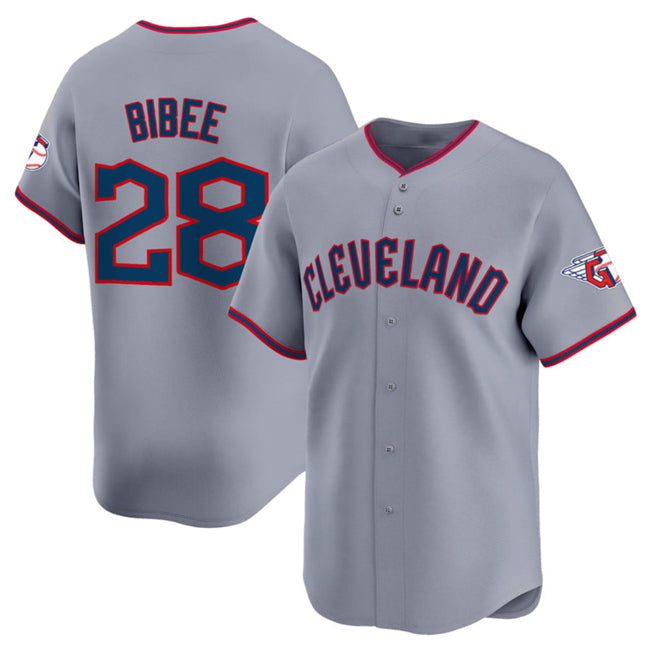 Cleveland Guardians #28 Tanner Bibee Gray Fedasgoge 2025 Alternate Limited Stitched Jersey