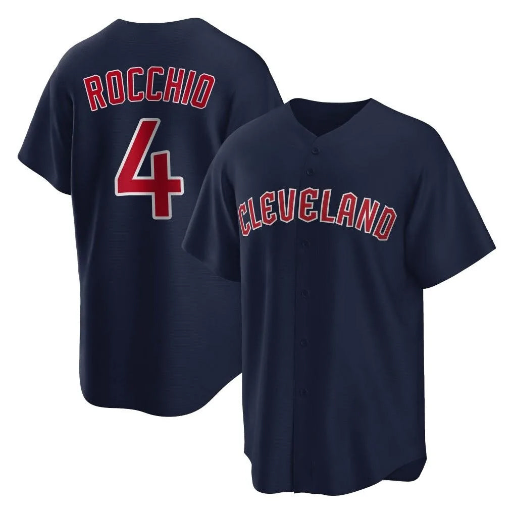 Cleveland Guardians #4 Brayan Rocchio Player Navy Fedasgoge Game Home Stitched Jerseys