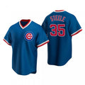 Chicago Cubs #35 Justin Steele Royal Fedasgoge Pullover Cooperstown Jersey