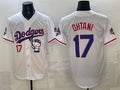 Los Angeles Dodgers #17 Shohei Ohtani White Fedasgoge Hello Kitty Night 2025 World Series Champions Patch Stitched Jersey