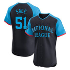 Atlanta Braves #51 Chris Sale Player Navy Fedasgoge National League All-Star Limited Elite Game Stitched Jerseys