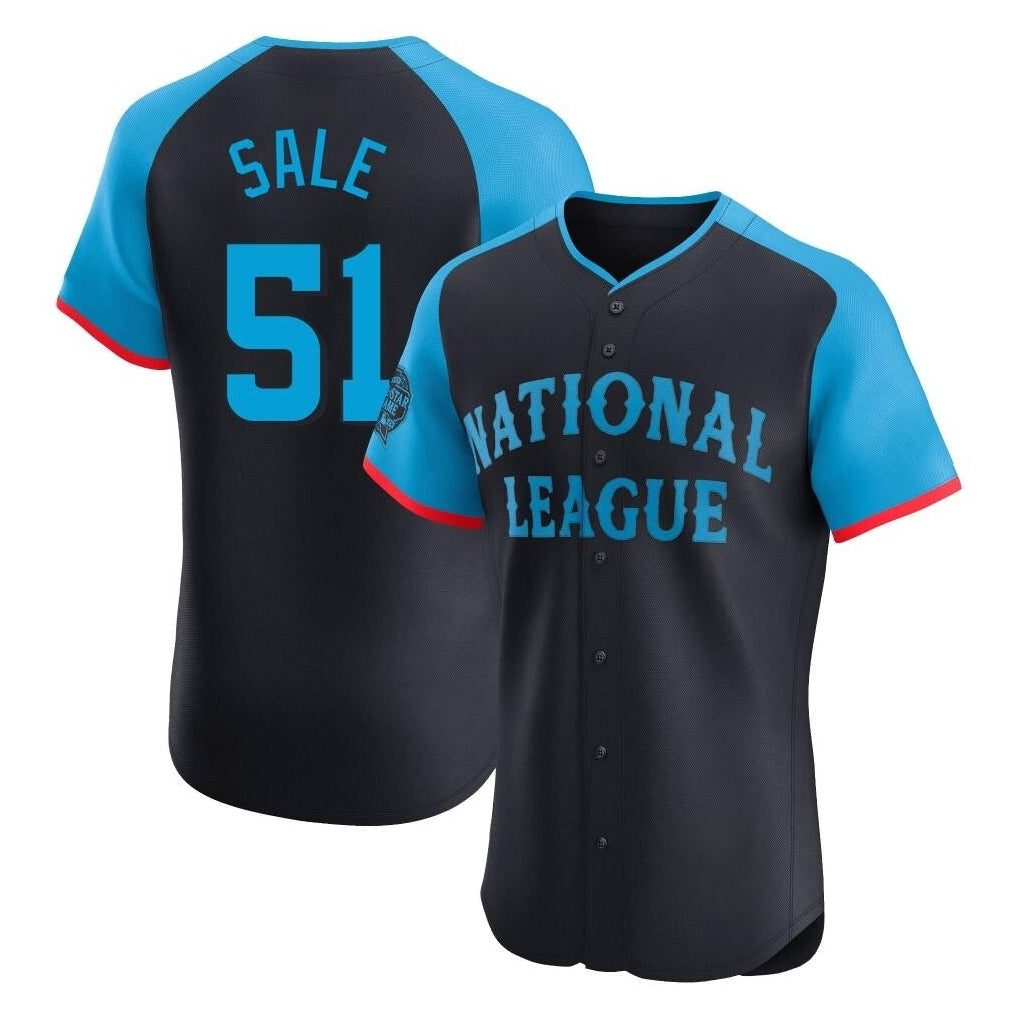 Atlanta Braves #51 Chris Sale Player Navy Fedasgoge National League All-Star Limited Elite Game Stitched Jerseys