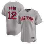 Boston Red Sox #12 Connor Wong Player Gray Fedasgoge Road Limited Home Game Stitched Jerseys1