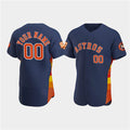 Custom Houston Astros Active Player Navy Fedasgoge 60th Anniversary Flex Base Stitched Jersey