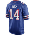 B.Bills #14 Frank Reich Royal Fedasgoge Game Retired Player Jersey