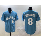 Los Angeles Dodgers #8 Enrique Hernandez Light Blue Fedasgoge Limited Stitched Jersey