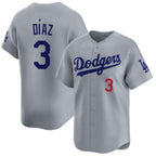 Los Angeles Dodgers #3 Edwin D¨ªaz Royal Fedasgoge Limited Stitched Jersey