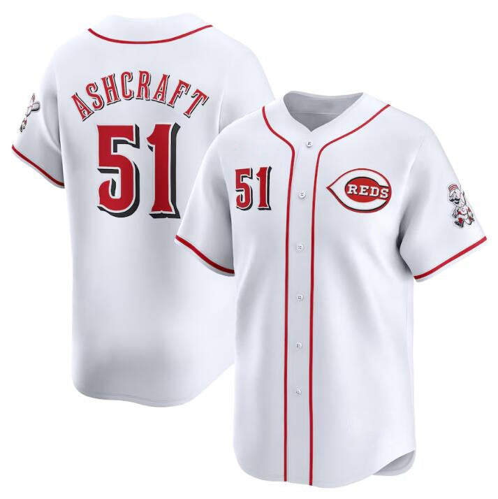 Cincinnati Reds #51 Graham Ashcraft White Fedasgoge Home Limited Stitched Jersey